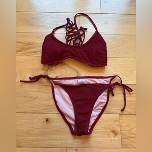 Maroon two piece